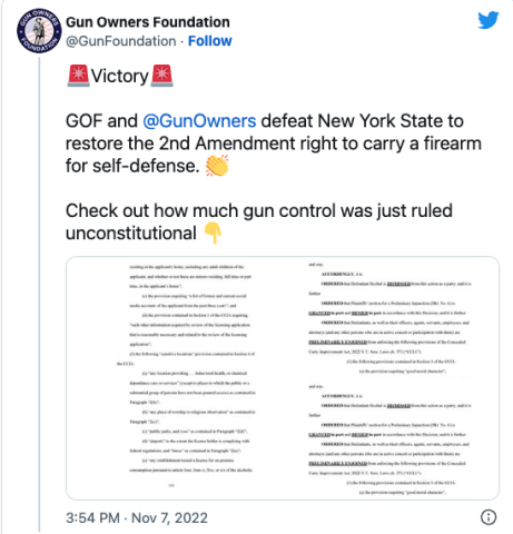 A tweet from @GunFoundation